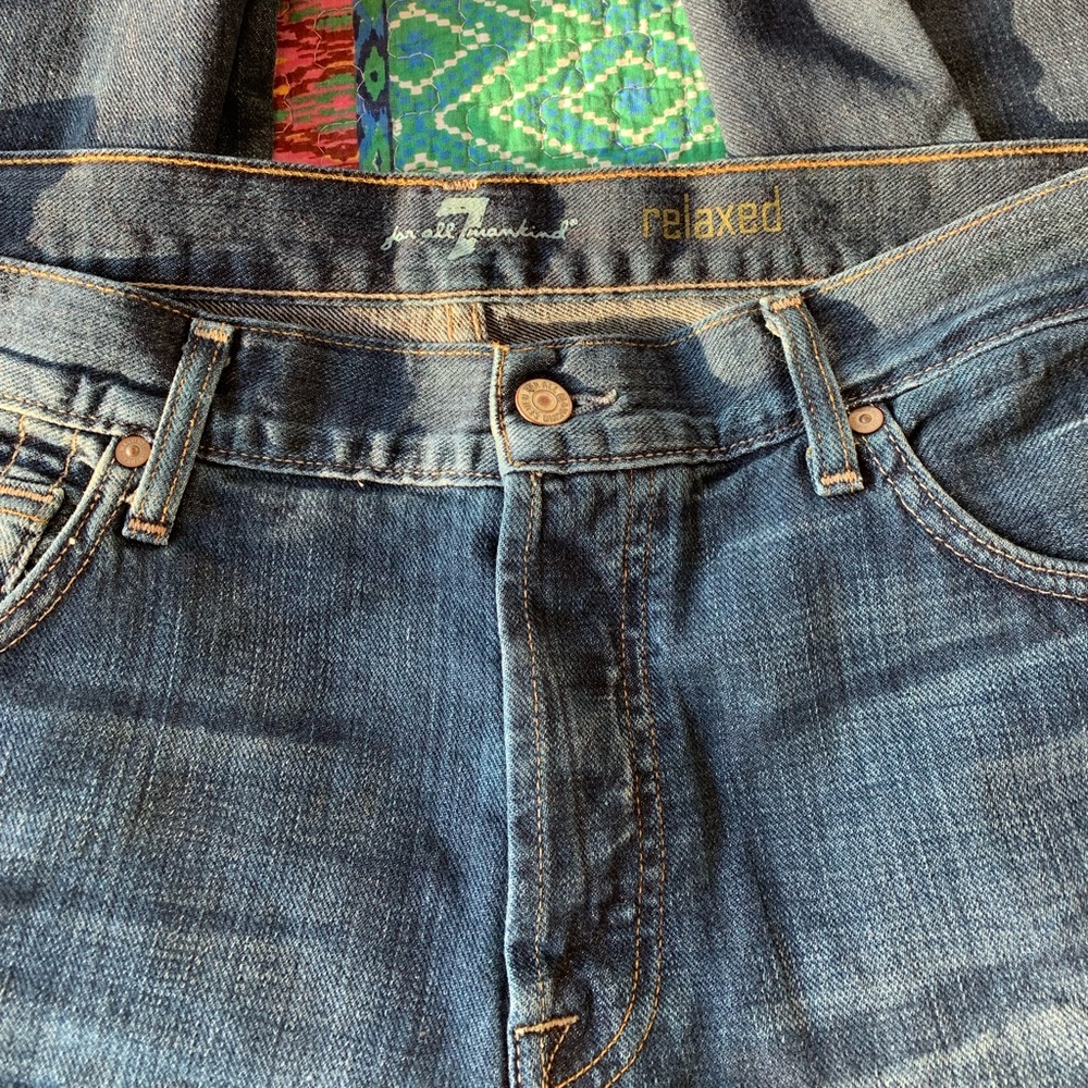 EUC 7for All Man Kind Mens Relaxed jeans 36x28 1/2